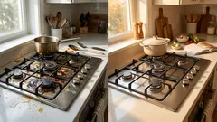 Verwijder ingebrand vet van je kookplaat met een budgetvriendelijk mengsel